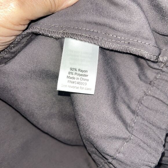 Nine West Taupe Gray Lightweight Bomber Jacket Full Zip Elastic Hem Women’s L - Picture 16 of 16